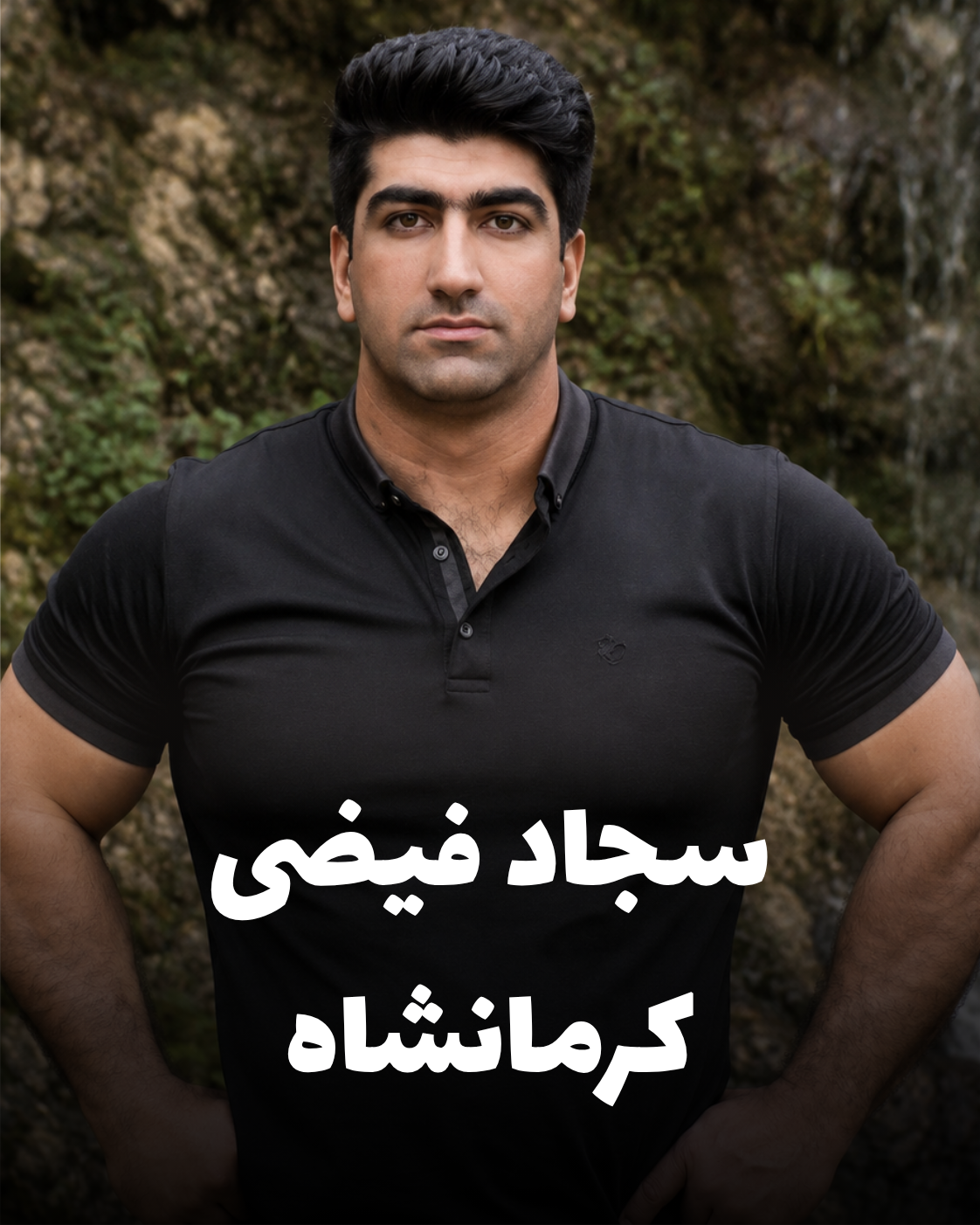 تصویر پرتره سجاد فیضی ورزشکار ۳۶ ساله و جانباخته اعتراضات ۱۴۰۱ در شهر کرمانشاه